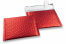 Red - matt metallic air-cushioned envelopes, square | Bestbuyenvelopes.uk