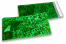 Coloured metallic foil envelopes green holographic - 114 x 229 mm | Bestbuyenvelopes.uk